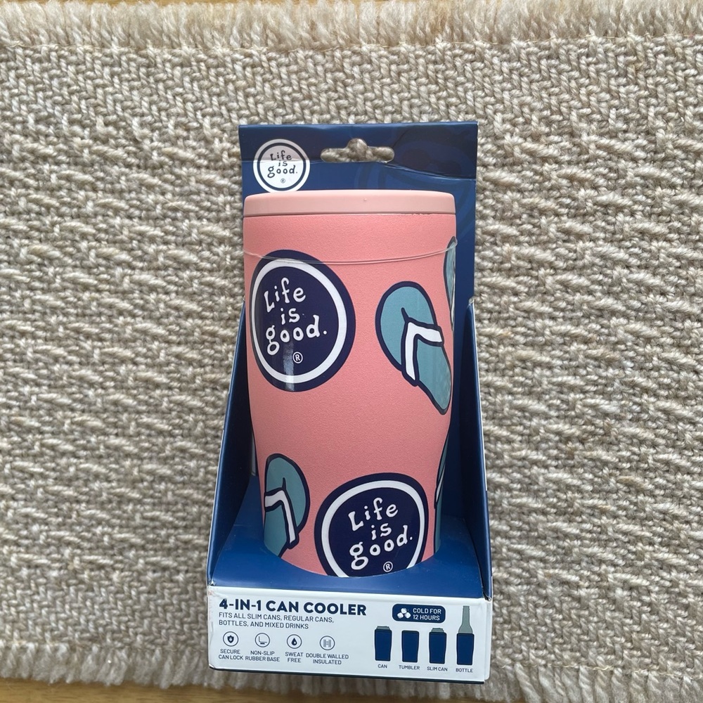 4-in-1 Can Cooler Koozie (Life is Good)